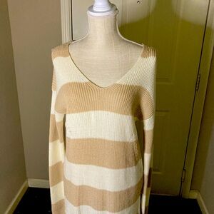 Staccato Striped V neck sweater